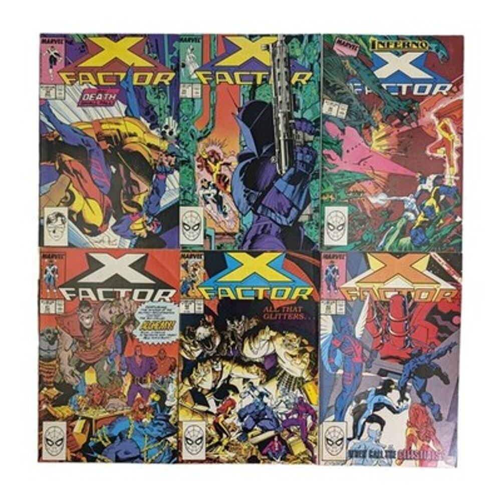 X-Factor Comic Book Lot of 6 Issues 34 35 36 41 42 43 Marvel 1988-1989 VF/NM